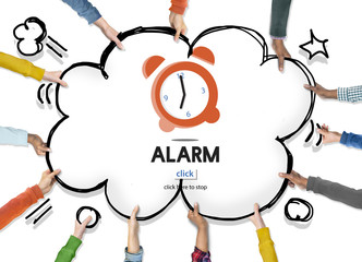 Wall Mural - Alarm Clock Wake Up Morning Concept