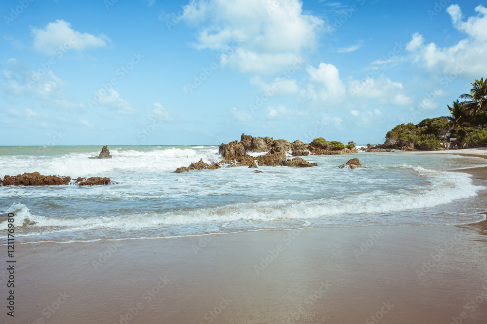Tambaba beach. Official naturist/nudist beach in Brazil. Stock Photo Adobe Stock