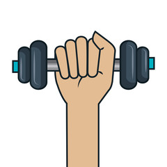 Wall Mural - training hand holding barbell design vector illustration eps 10