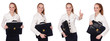© Elnur - Businesswoman with briefcase isolated on white
