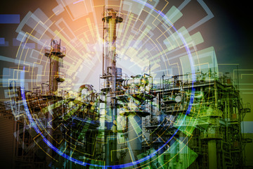 Aufkleber - modern factory and electricity abstract, conceptual image visual
