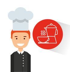 Poster - chef avatar cooking food icon vector illustration design