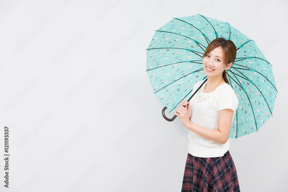 傘を持つ女性 Stock Photo | Adobe Stock