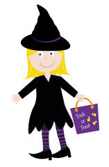 Wall Mural - Witch Trick or Treater