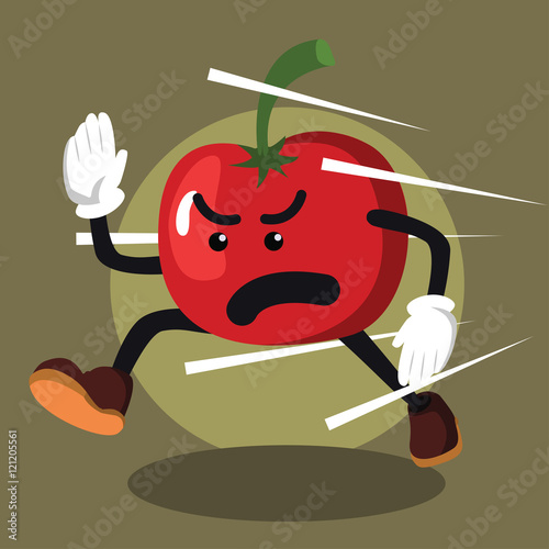 tomato man running illustration design Buy this stock vector and