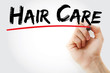 © dizain - Hand writing Hair care with marker, concept background