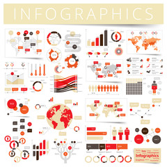 Wall Mural - Set of infographics design elements