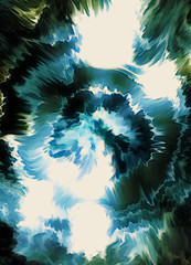 Poster - Color abstract background. Winter structure. Computer collage. Earth Concept.