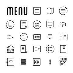 Menu line icons