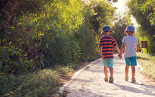 Children Walking Holding Hands