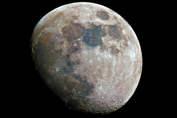 Wall Mural - in this photo you can see mineral moon in waxing gibbous phase. taken by my telescope and cared by m