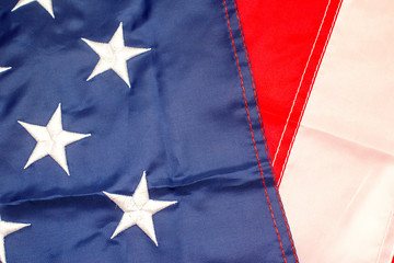 US flag, close up view