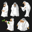 Cartoon Arab Sheikhs