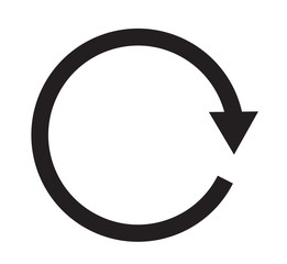 Poster - replay icon, Repeat sign icon on white background.