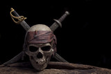 pirate skull with two swords