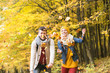 © Halfpoint - Beautiful couple on a walk in autumn forest