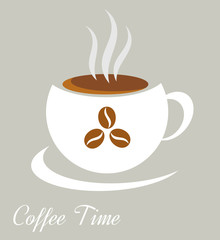 Wall Mural - coffee time cup