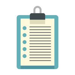 Poster - Document plan icon in flat style isolated on white background. Certificate symbol vector illustration