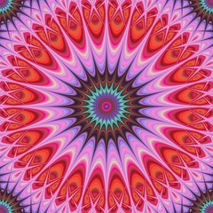 Poster - Multicolored abstract oriental mandala background