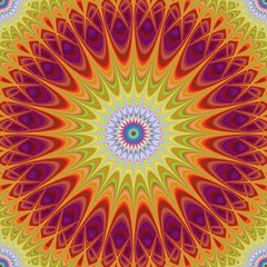 Poster - Abstract mandala fractal design background vector
