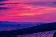 Panorama Sudetów podczas zachodu słońca
