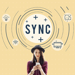 Poster - Web Sync Trend Updte Networking Concept