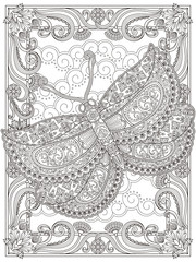 Wall Mural - Graceful adult coloring page