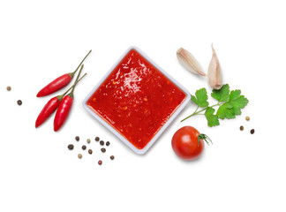 Wall Mural - red hot chilli sauce