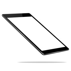 Poster - mock up black tablet perspective view isolated on white vector design