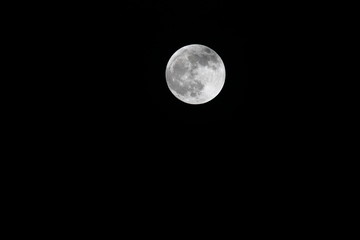 full moon on the dark night