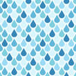 Blue vector water drops seamless pattern