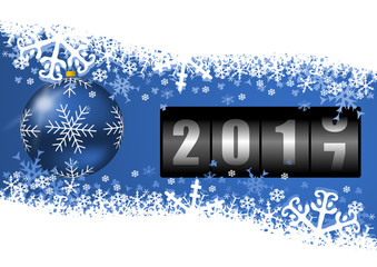 Aufkleber - 2017 new years vector illustration witch christmas balls and counter