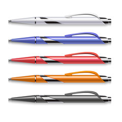 Poster - Vector colored office pens set