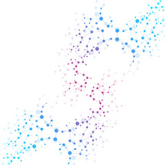 Poster - structure molecule and communication dna, atom, neurons. science concept for your design. connected 