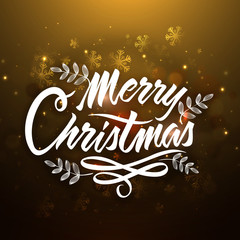 Sticker - Greeting card for Merry Christmas celebration.