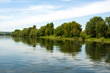 Poster - summer landscape on the river