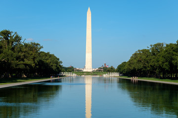 Canvas Print - The Washington Monument and the Reflecting Pool in Washington D.