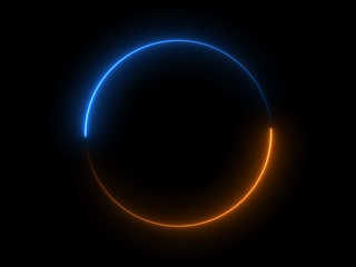 Wall Mural - abstract light effect element design on black background