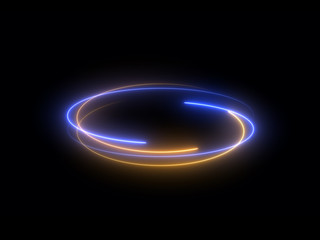 Wall Mural - abstract light effect element design on black background