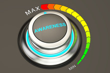Max Level Of Awareness Concept, 3D Rendering
