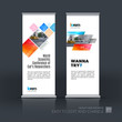 © Diamond Graphics - Vector set of modern roll Up Banner stand design with abstract g