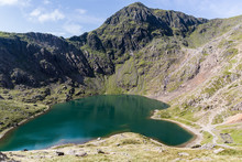 Mount Snowdon, Taken From The Pyg Track Looking Down At The Miner's Path