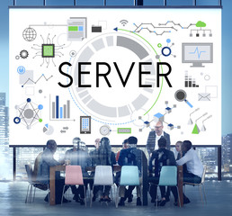 Poster - Server Computer Program Data Connection Concept