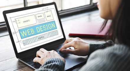 Sticker - Web Design Layout Technology Website Internet Concept