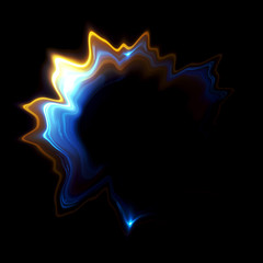 Wall Mural - abstract fiery ring background with luminous swirling backdrop. glowing spiral. the energy flow tunn