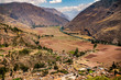 SACRED VALLEY, CUZCO, PERU: Panoramic view of the Sacred valley of the Incas, near pisac town.