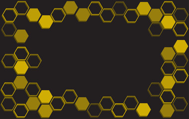 Poster - abstract bee hive background , hexagon background