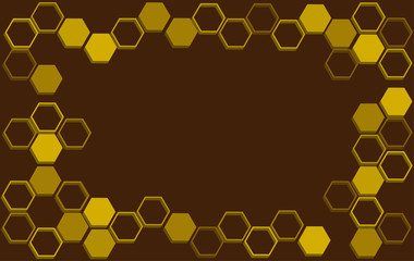 Poster - abstract bee hive background , hexagon background