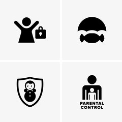 Wall Mural - Parental control symbols