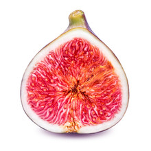 Half Fig Isolated On A White Background